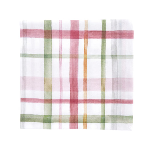 Cloth Napkin - Watercolor Plaid