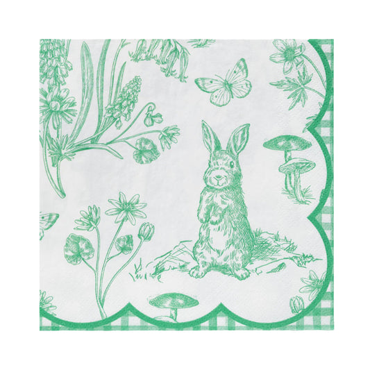 Cocktail Napkin - Mint Rabbit