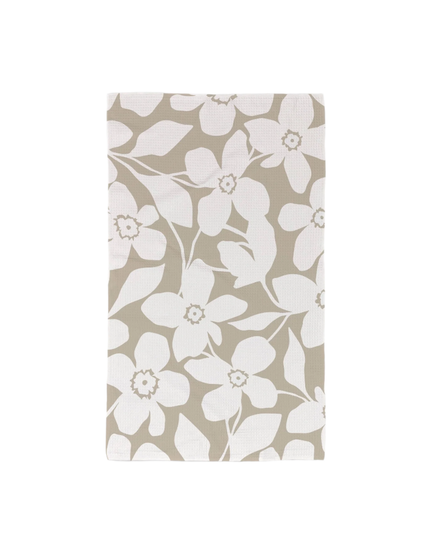 Tea Towel - Big Tan Flowers