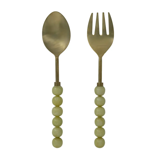 Salad Servers S/2 - Nude Bubble