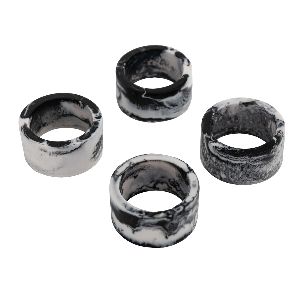 Napkin Ring - Black & White Resin