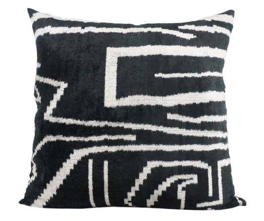 Ikat Black & White - 24x24