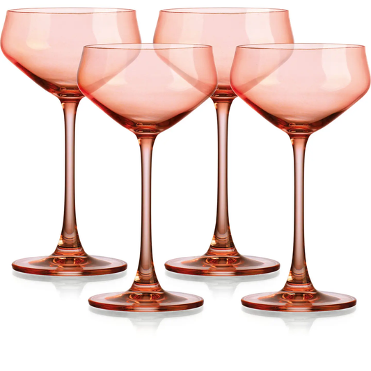 Coupe Glass - Coral