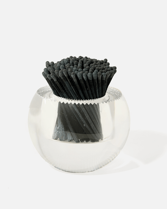 Acrylic Match Striker - Round/Black Matches