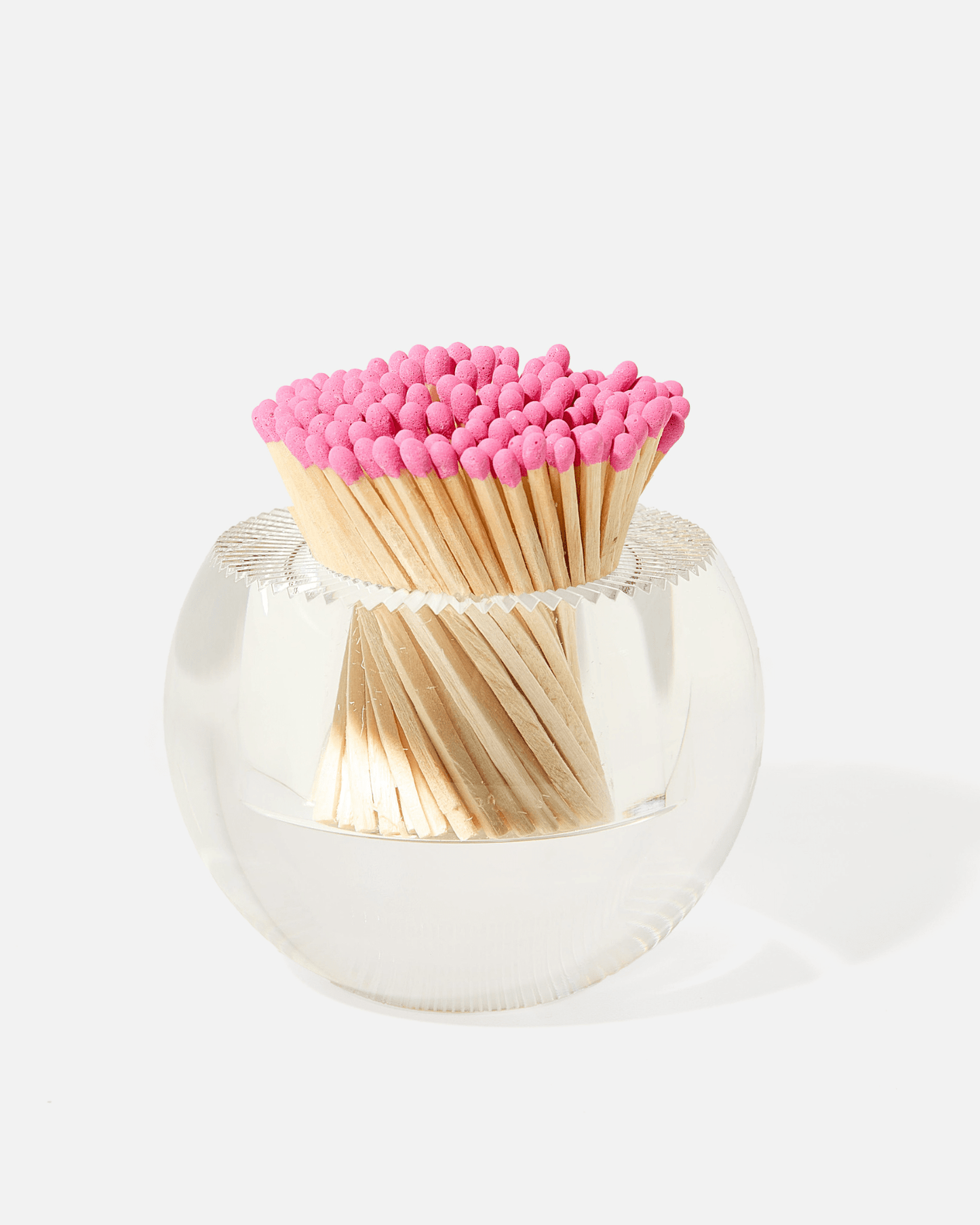 Acrylic Match Striker - Round/Hot Pink Matches