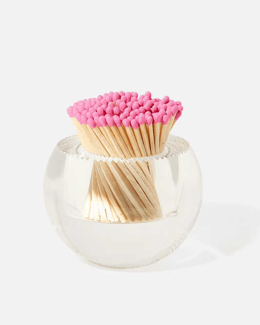 Acrylic Match Striker - Round/Hot Pink Matches