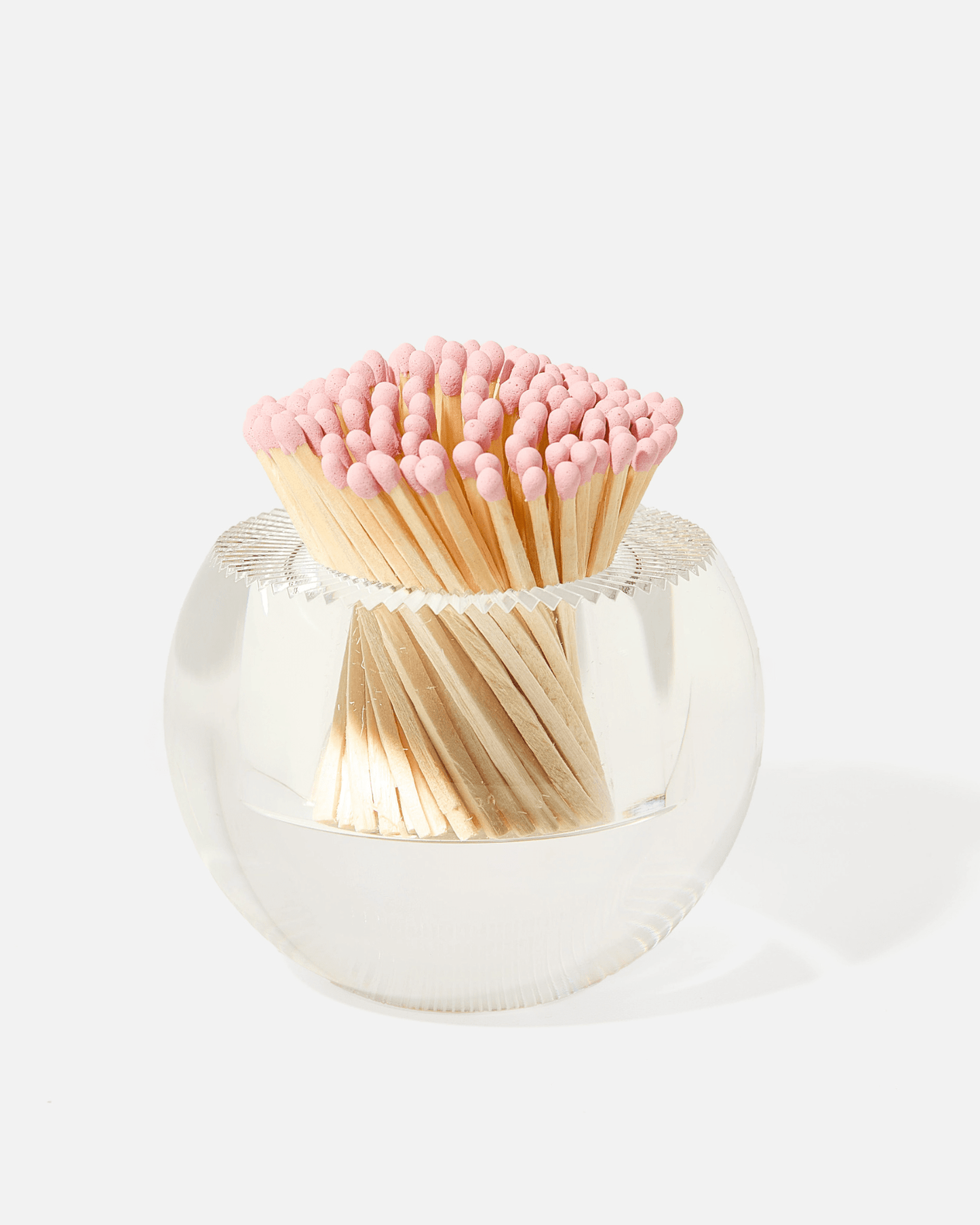 Acrylic Match Striker - Round/Light Pink Matches