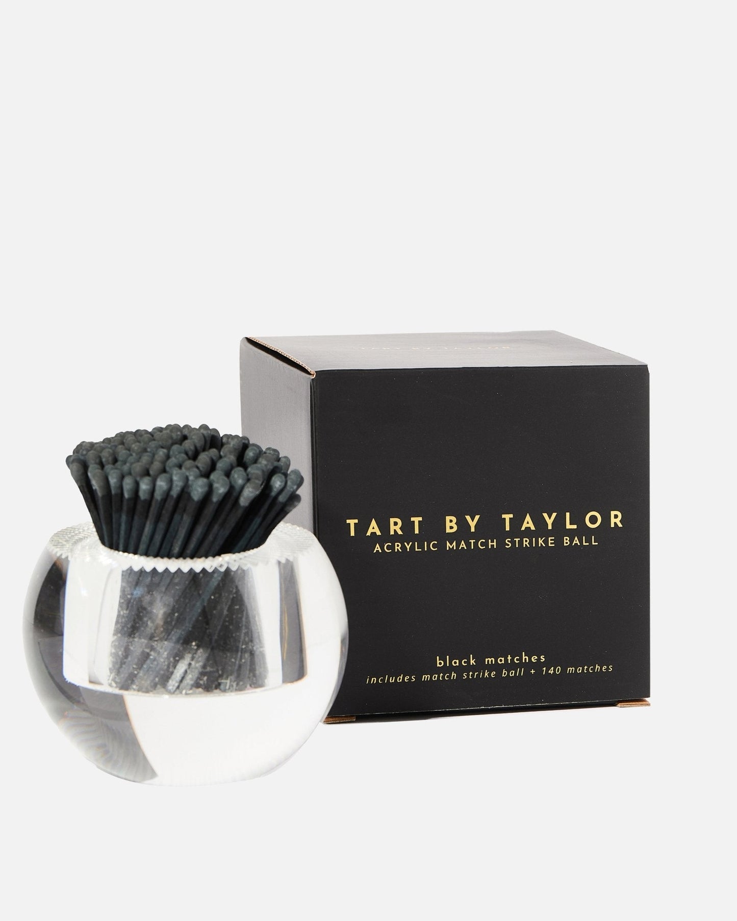 Acrylic Match Striker - Round/Black Matches