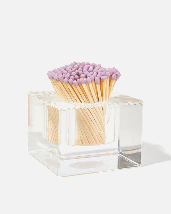 Acrylic Match Striker - Square/Lavender Matches