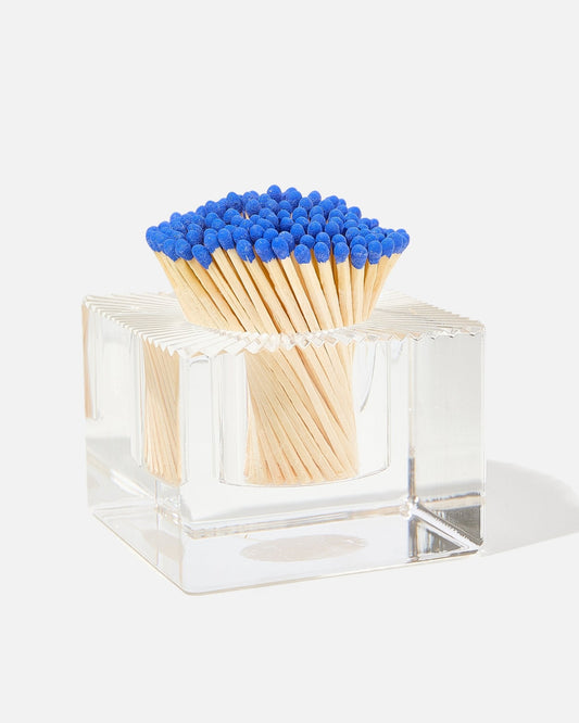 Acrylic Match Striker - Square/Blue Matches