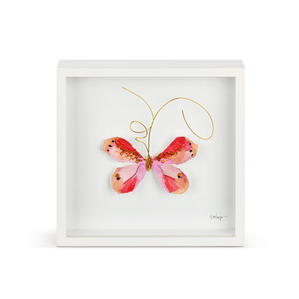 Butterfly Shadow Box - Pink