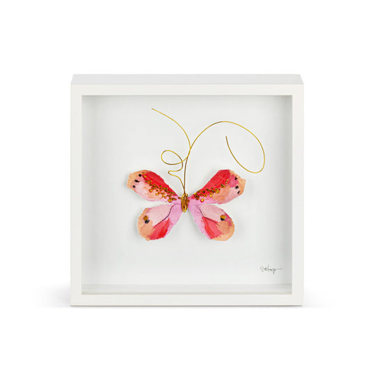 Butterfly Shadow Box - Pink