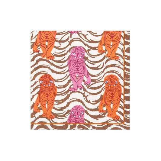 Cocktail Napkin - Funky Tigers