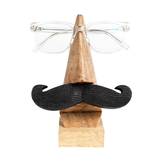 Eyeglass Holder - Wood Mustache