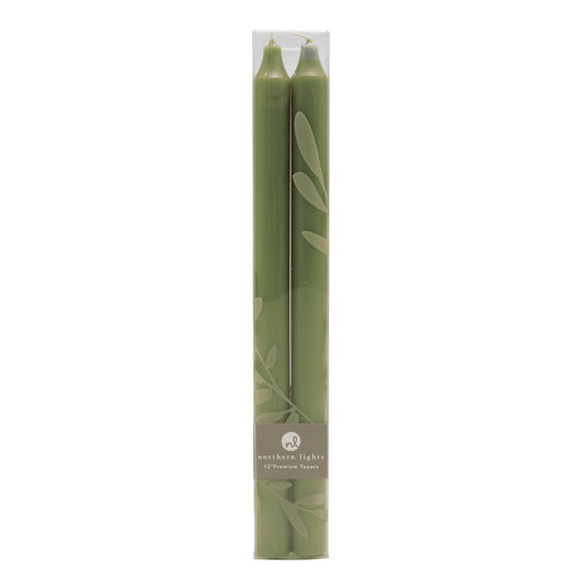 Taper Candles S/2 - Moss Green