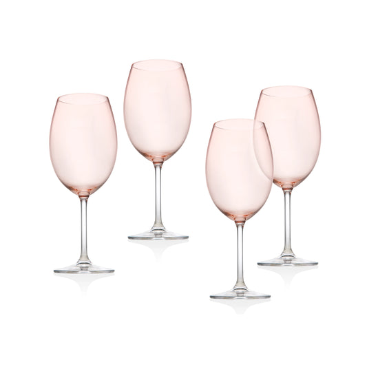 Color Block Wine Glass - Blush