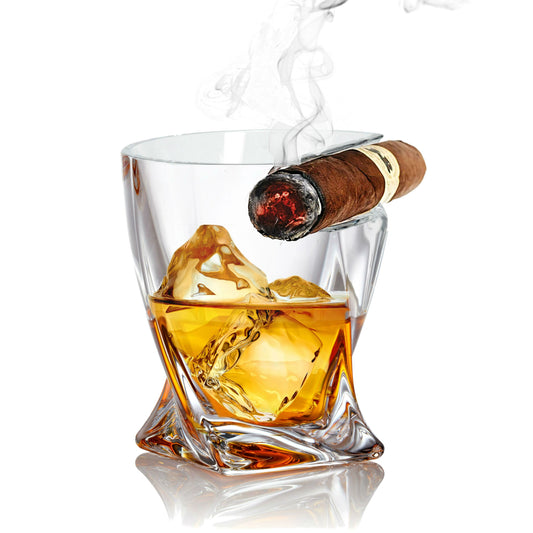 Cigar Whiskey Glass/Side Groove