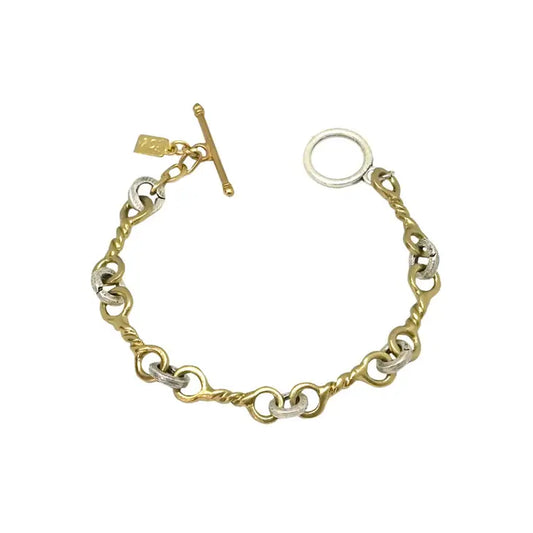 Gold Twisted Ring Bracelet