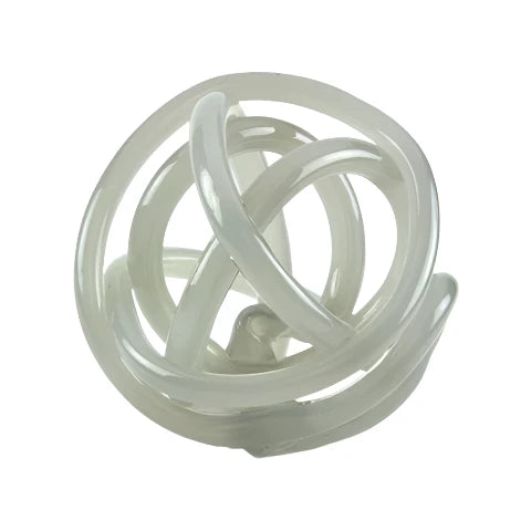 Hand Blown Glass Knot - Gray