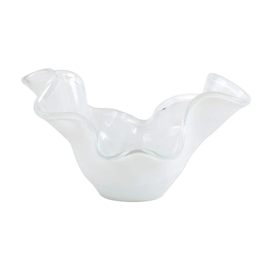 Onda Glass - White/Medium Bowl