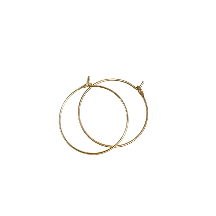 Gold Brass Hoop - Medium