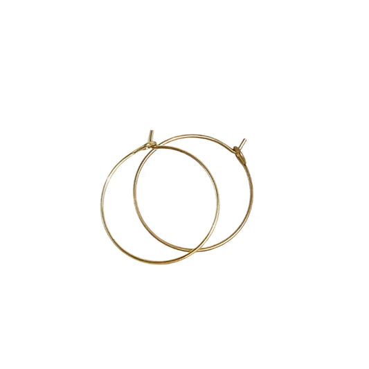 Gold Brass Hoop - Medium